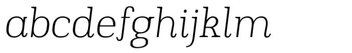 Slabton Thin Italic Font LOWERCASE