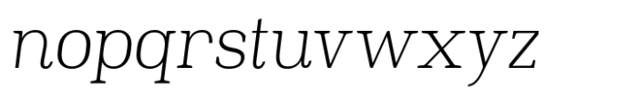 Slabton Thin Italic Font LOWERCASE