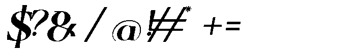 Slamyon Italic Font OTHER CHARS
