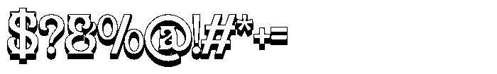 Slanfield 3 D Font OTHER CHARS