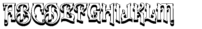 Slanfield 3 D Font UPPERCASE