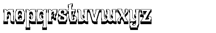 Slanfield 3 D Font LOWERCASE