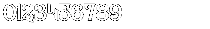 Slanfield Outline Font OTHER CHARS
