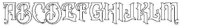 Slanfield Outline Font UPPERCASE