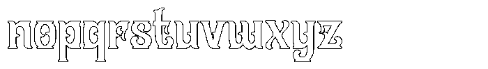 Slanfield Outline Font LOWERCASE