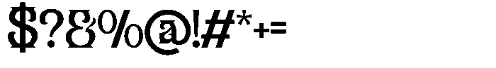 Slanfield Regular Font OTHER CHARS