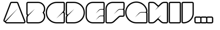 Slash Outline 2025 Font UPPERCASE