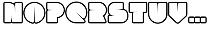 Slash Outline 2025 Font LOWERCASE