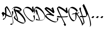 Slash Roller Regular Font UPPERCASE