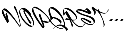Slash Roller Regular Font UPPERCASE