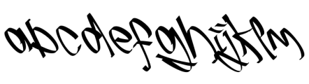 Slash Roller Regular Font LOWERCASE