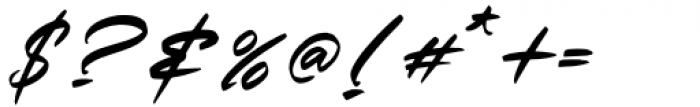 Slash Signature Regular Font OTHER CHARS