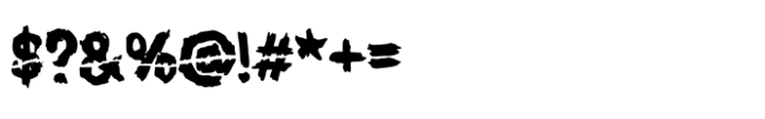 Slasher Horror Slashed Font OTHER CHARS