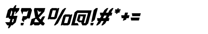 Slaxing Slant Font OTHER CHARS