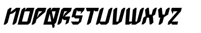 Slaxing Slant Font UPPERCASE