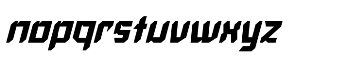 Slaxing Slant Font LOWERCASE
