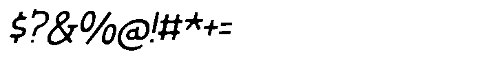 Sleepless Eye Italic Font OTHER CHARS