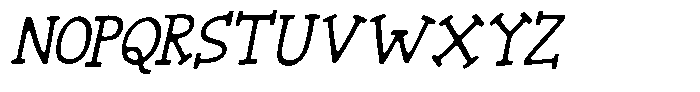 Sleepless Eye Italic Font UPPERCASE