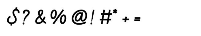 Slightly Famous Font OTHER CHARS