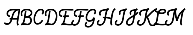 Slightly Famous Font UPPERCASE