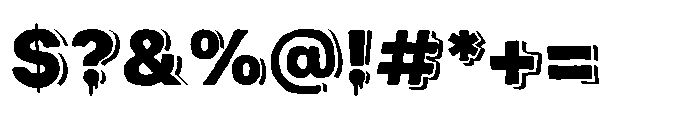 Slime Rage Shadow Font OTHER CHARS