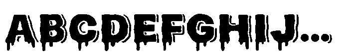Slime Rage Shadow Font UPPERCASE