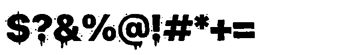 Slime Rage Splatter Font OTHER CHARS