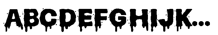 Slime Rage Splatter Font UPPERCASE