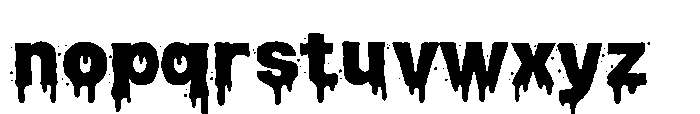 Slime Rage Splatter Font LOWERCASE