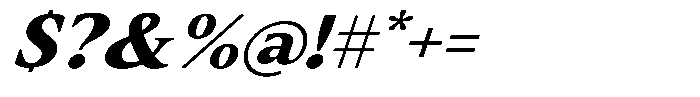 Slingora Black Expanded Italic Font OTHER CHARS