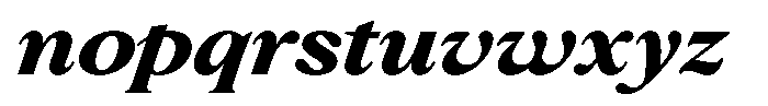 Slingora Black Expanded Italic Font LOWERCASE