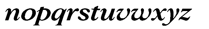 Slingora Bold Expanded Italic Font LOWERCASE