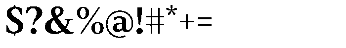 Slingora Bold Font OTHER CHARS