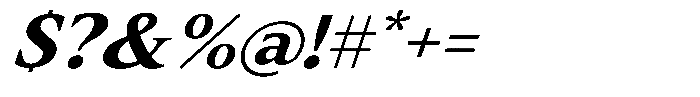 Slingora Extra Bold Expanded Italic Font OTHER CHARS