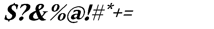 Slingora Extra Bold Italic Font OTHER CHARS