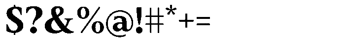 Slingora Extra Bold Font OTHER CHARS