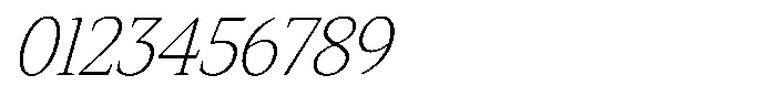 Slingora Extra Light Condensed Italic Font OTHER CHARS