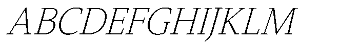 Slingora Extra Light Condensed Italic Font UPPERCASE