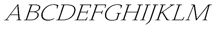 Slingora Extra Light Expanded Italic Font UPPERCASE
