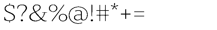 Slingora Extra Light Expanded Font OTHER CHARS