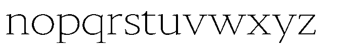Slingora Extra Light Expanded Font LOWERCASE