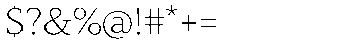 Slingora Extra Light Font OTHER CHARS