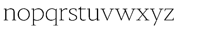 Slingora Extra Light Font LOWERCASE