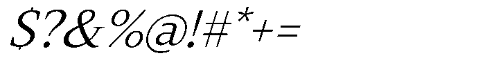 Slingora Italic Font OTHER CHARS