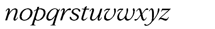 Slingora Italic Font LOWERCASE