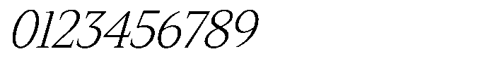 Slingora Light Condensed Italic Font OTHER CHARS