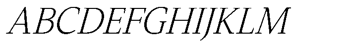 Slingora Light Condensed Italic Font UPPERCASE