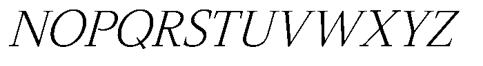 Slingora Light Condensed Italic Font UPPERCASE
