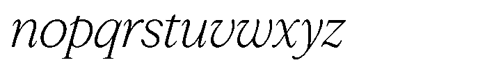 Slingora Light Condensed Italic Font LOWERCASE