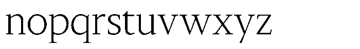 Slingora Light Condensed Font LOWERCASE